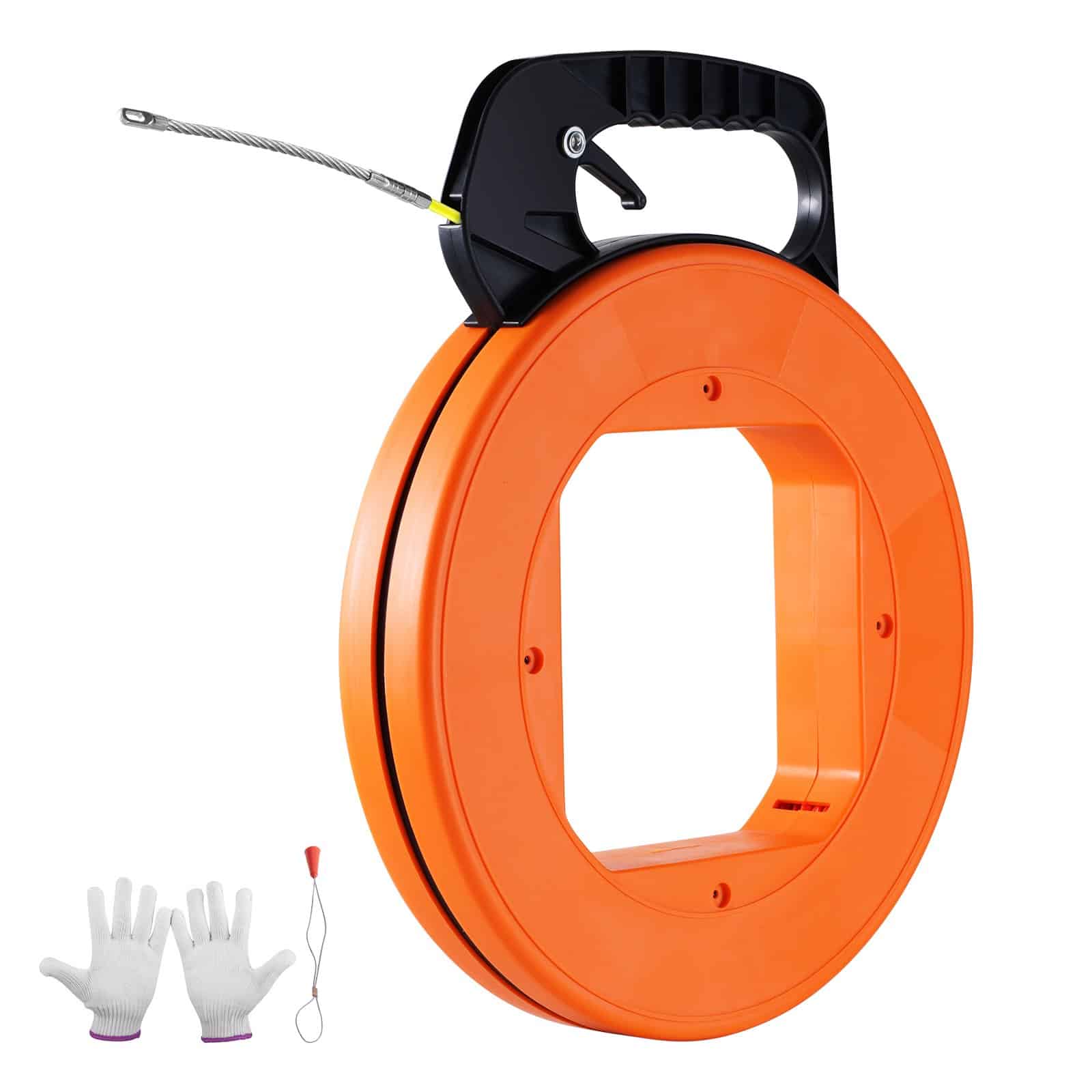 VEVOR Klaaskiust kaablitõmbelint 60,96m x 4,7mm vastupidava plastkorpusega elektrijuhtmete paigaldamiseks