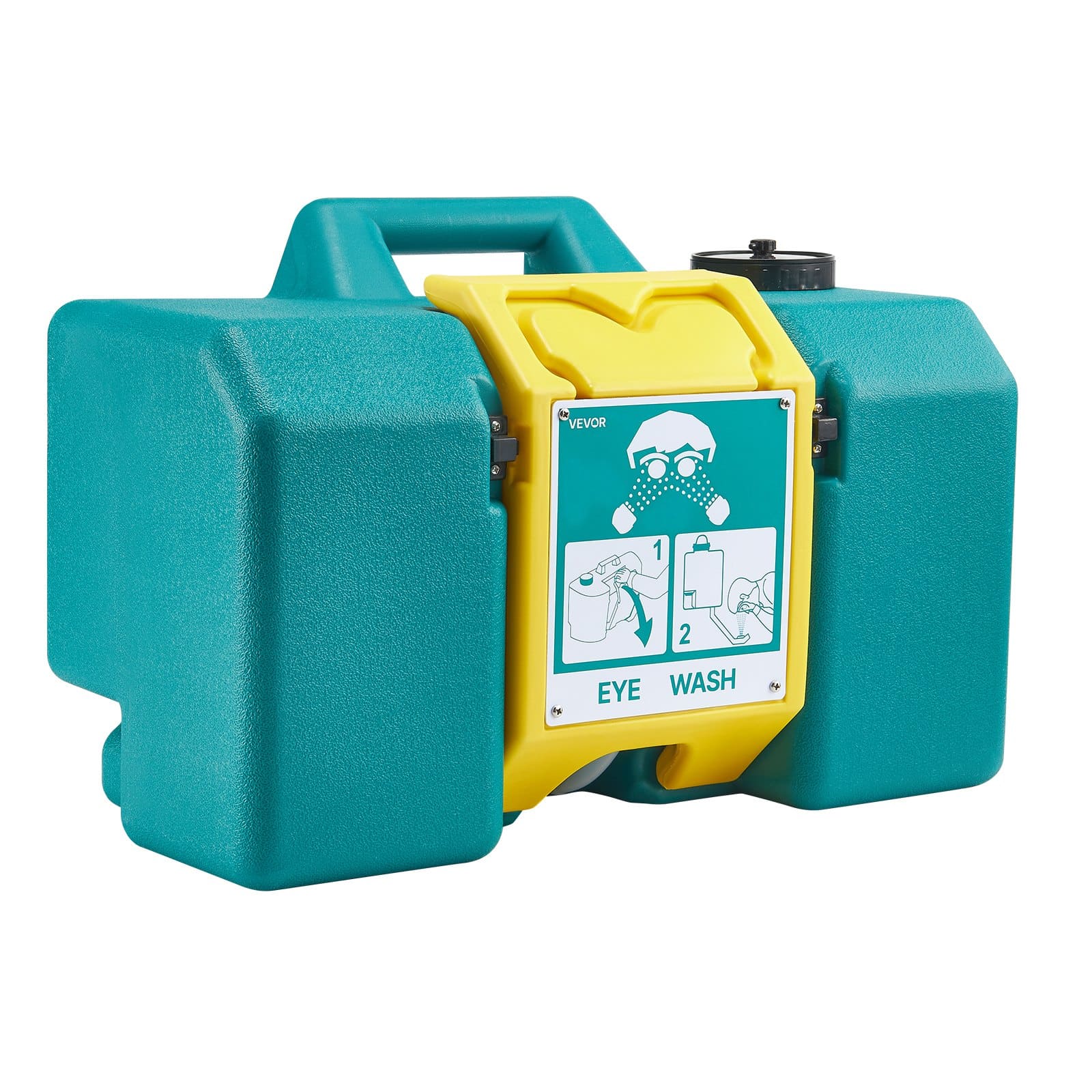 VEVOR 30L Portable Emergency Eye Wash Station, Wall-Mounted or Freestanding, OSHA & ANSI Certified, Green Eyewash Unit with 2 Sprays — attēls 10