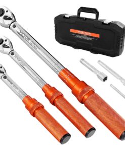 VEVOR 3-Piece Click Torque Wrench Set, 1/4, 3/8, 1/2 in Drives, 13.5–230 Nm, Dual Scale, ±3% Accuracy, for Bicycle & Vehicle Repair