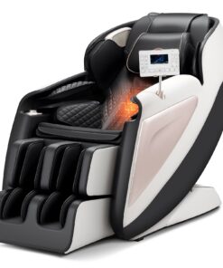 VEVOR 3D Zero Gravity Full Body Massage Chair with SL Track, 18 Auto Modes, Heat, Foot Rollers, LCD & Armrest Control