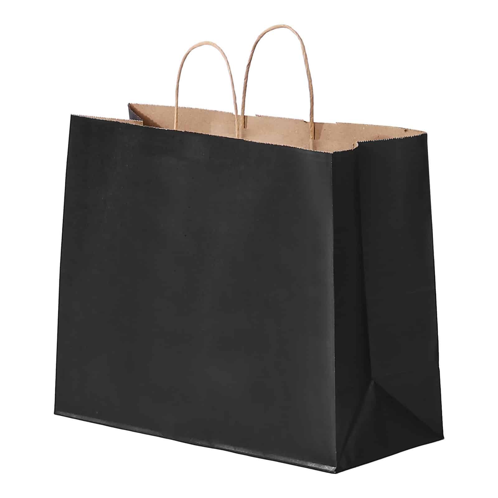 VEVOR 100 Black Kraft Paper Bags with Handles, 40x15x30cm, Reusable Recycled Gift & Shopping Bags, Heavy Duty, Customizable - Зображення 10