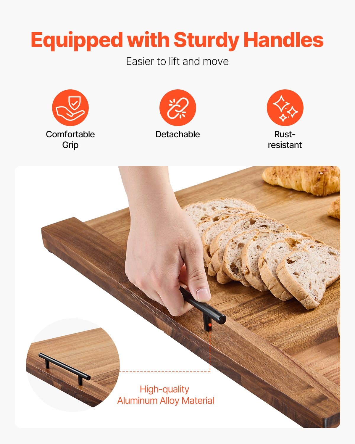 VEVOR Acacia Wood Stove Cover 76x56cm – Cutting Board & Tray with Handles for Gas/Electric Stove or Sink, RV Kitchen Space Saver - Image 5