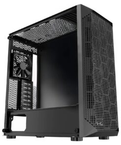 VEVOR vidustorņa spēļu datora korpuss, ATX saderīgs, rūdīts stikls, 4x120 mm ventilatori, putekļu filtri, GPU līdz 270 mm