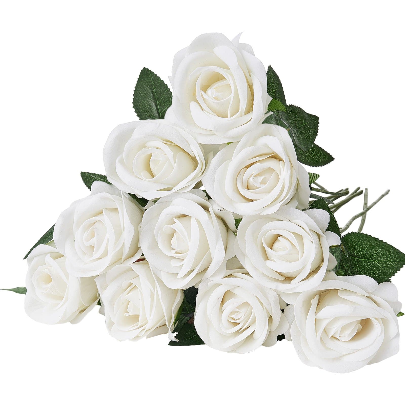 VEVOR 120 White Artificial Foam Roses with Stems – Realistic 7 cm Flowers for Wedding Bouquets, Home & Party Decor - Pilt 11