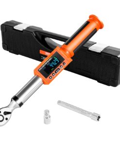 VEVOR Digital Torque Wrench 3/8" Drive, 0–135 Nm, ±2% Accuracy, LED & Buzzer, Reversible Ratchet, for Auto & Motorcycle