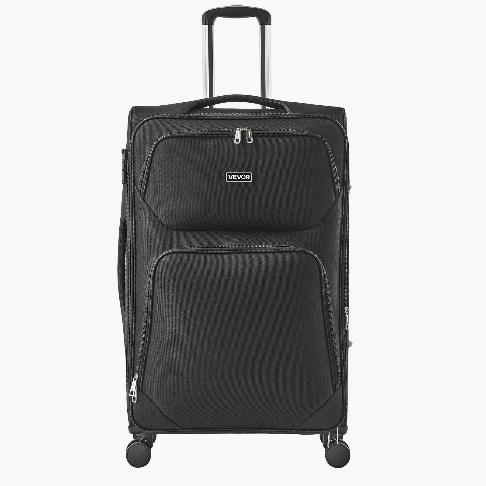 VEVOR 71 cm Expandable Softside Checked Luggage with Spinner Wheels, TSA Lock, Lightweight Suitcase, Black - Зображення 9