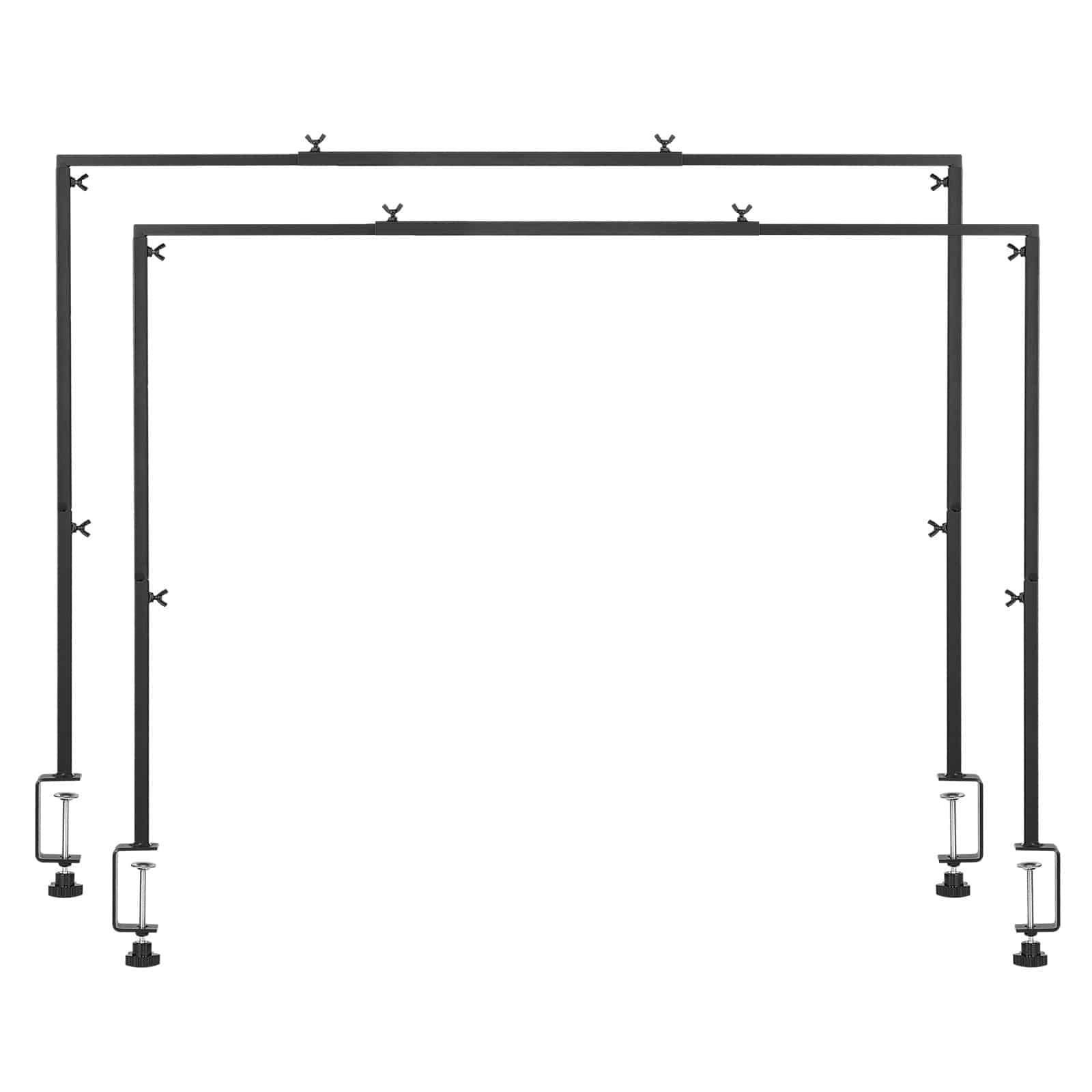 VEVOR Adjustable Table Arch Stand with Clamps, 33–107 cm Tall & 71–249 cm Long, 2-Pack Balloon Frame for Events, Black - Зображення 11