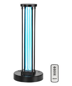 VEVOR 36W UV-C & Ozone Lamp with Remote, 3-Timer Mode (30/60/120 Min), Air Purifier for Rooms up to 37 m²