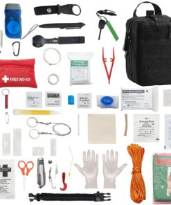 VEVOR 250-Piece Survival First Aid Kit with 600D Nylon Bag, Emergency Gear for Camping, Hiking, Hunting & Outdoor Use
