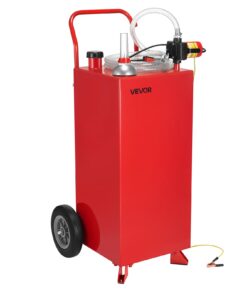 VEVOR 113L degvielas Caddy ar elektrisko sūkni, 32L / min Plūsma, Portatīvā gāzes & dīzeļdegvielas tvertne ar riteņiem & 3m šļūtene automašīnu laivu ATV