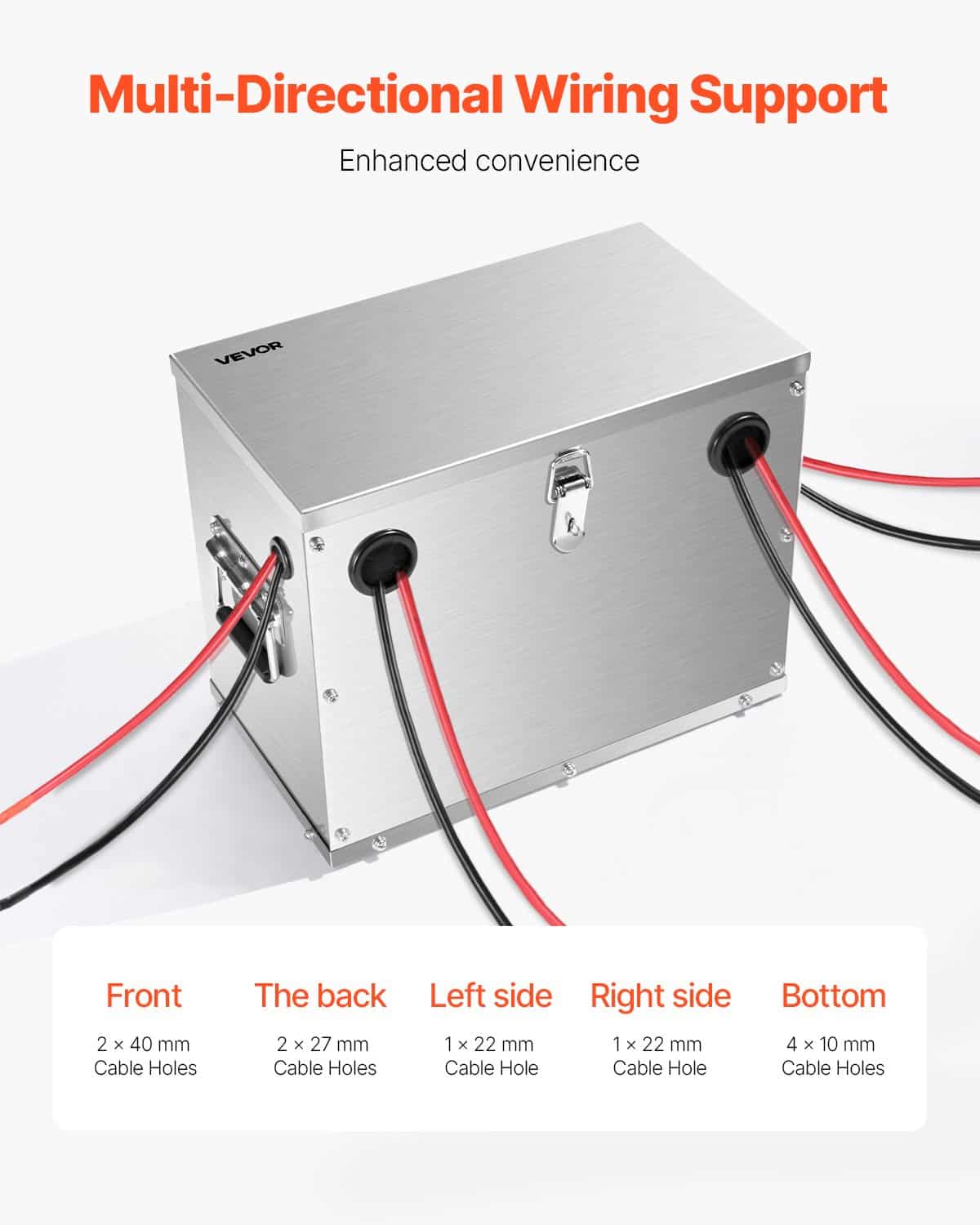 VEVOR Stainless Steel Battery Box for Group 24/31, Lockable Marine Case for 12V/24V/36V, Cars, Boats, RVs, Trolling Motors - Зображення 4