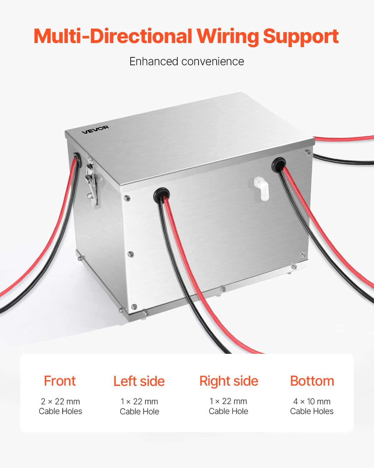 VEVOR Aluminum Battery Box for Group 24/31, 12V-36V Marine & Off-Road Use, Cable Holes, Secure Mounting, for Trucks & Camping - Зображення 4