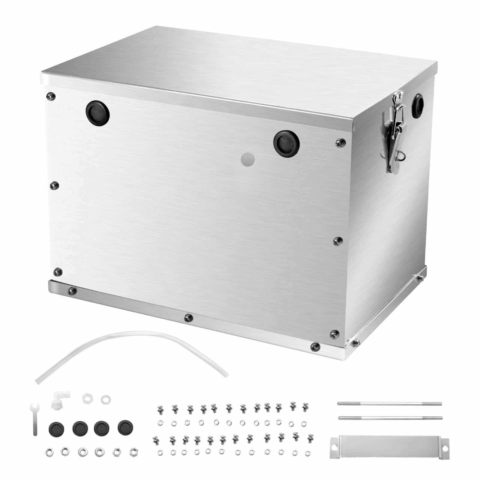 Алюмінієва акумуляторна коробка VEVOR для групи 24/31, 12V-36V для морського та позашляхового використання, отвори для кабелю, надійне кріплення, для вантажівок та кемпінгу