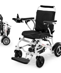 VEVOR Foldable Electric Wheelchair for Adults, 136kg Capacity, 21km Range, Lightweight All-Terrain Chair for Seniors & Disabled
