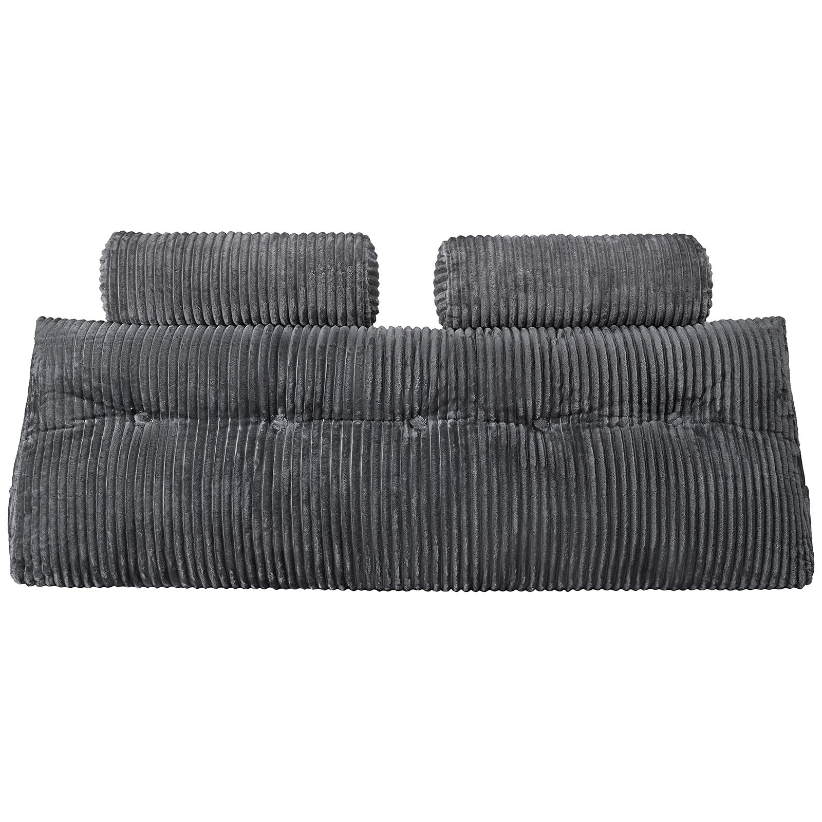 VEVOR Queen Size Wedge Headboard Pillow with 2 Headrests & Pockets, Grey Flannel, Ergonomic Back Support for Bed Reading & Rest — изображение 10