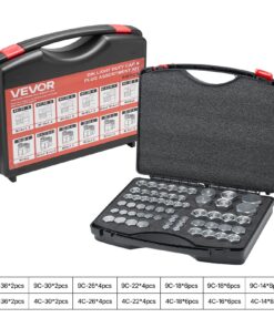 VEVOR 64-Piece DIN Гідравлічні фітинги Комплект thes Важкі сталеві ковпачки & заглушки для шланга, труби & труби, розміри Ø14 se36 мм
