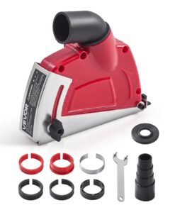 VEVOR кожух для углошлифмашины 100–125 мм, регулируемая глубина реза 0–32 мм, подключение к пылесосу, для дерева, бетона, камня