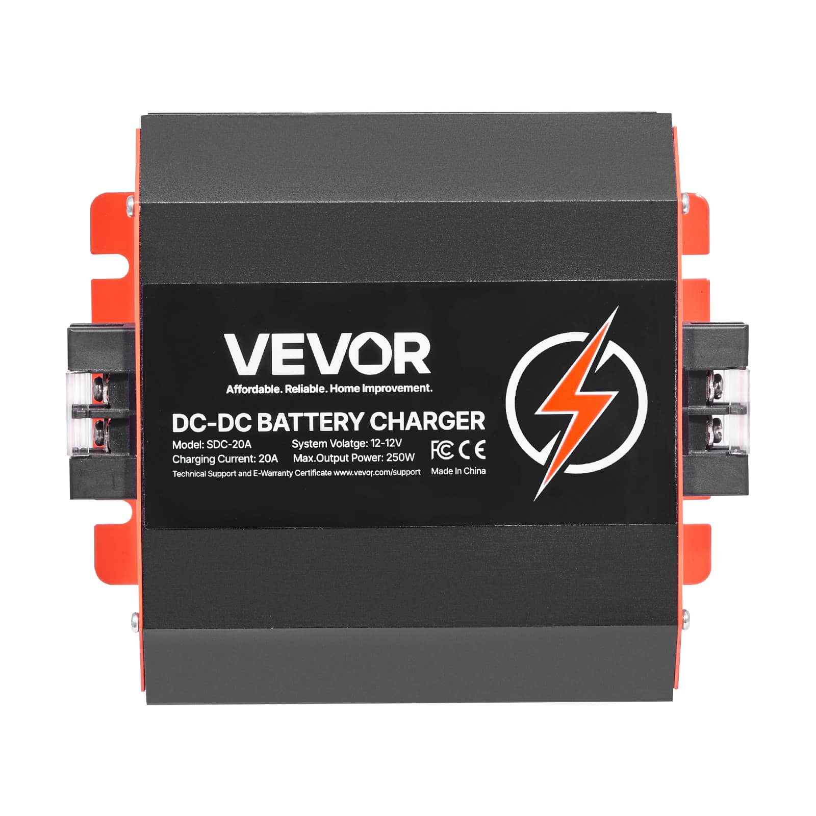 VEVOR 12V 20A DC to DC 250W Battery Charger for Lead-Acid & Lithium Batteries, Smart Multi-Stage Charging for RVs, Boats, Trucks - Image 9