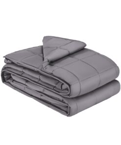 VEVOR 11kg Weighted Blanket for Adults, King Size 203x221cm, 100% Cotton, Glass Beads, Grey, for Stress Relief & Better Sleep