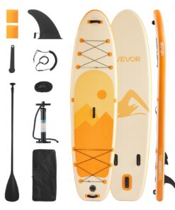 VEVOR 3.53m Piepūšamā SUP Dēlis ar Aksesuāriem, Ultra Viegls, 89cm Plats, 163kg Ietilpība, Sūknis, Airis, Spura, Soma, Drošības Siksna