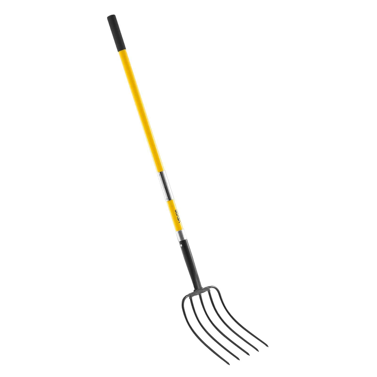 VEVOR 145 cm 5-Tine Garden Pitchfork with Fiberglass Handle, Heavy-Duty Fork for Hay, Compost, Potatoes, Aeration, Y Grip - Pilt 10