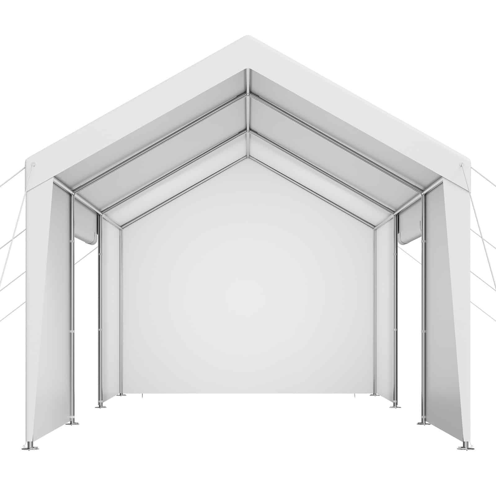 VEVOR 3x6 m Heavy Duty Carport with Removable Sidewalls & Zipper Door, UV & Water Resistant Outdoor Canopy for All Seasons - Pilt 10
