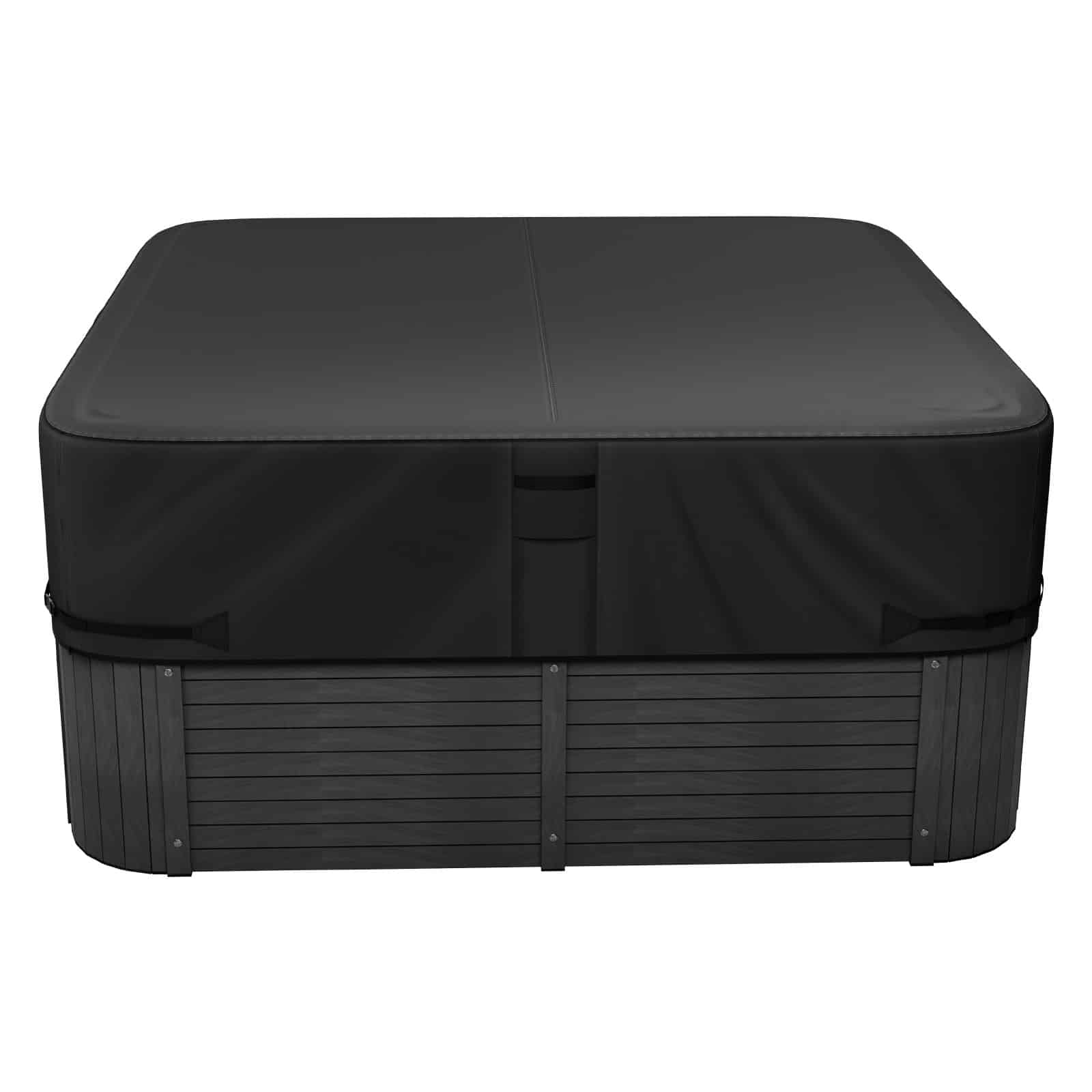VEVOR 193x193x51cm Weatherproof Square Hot Tub Cover, Heavy-Duty 600D Oxford, Waterproof Spa Lid Protector, Black — изображение 9