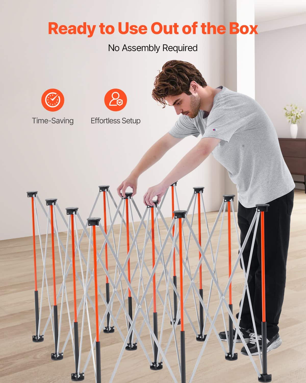 VEVOR Portable Folding Workstand 1865x1261 mm, 2041 kg Capacity, No Assembly, Foldable with Bag, for Workshop & Outdoor Use - Pilt 3