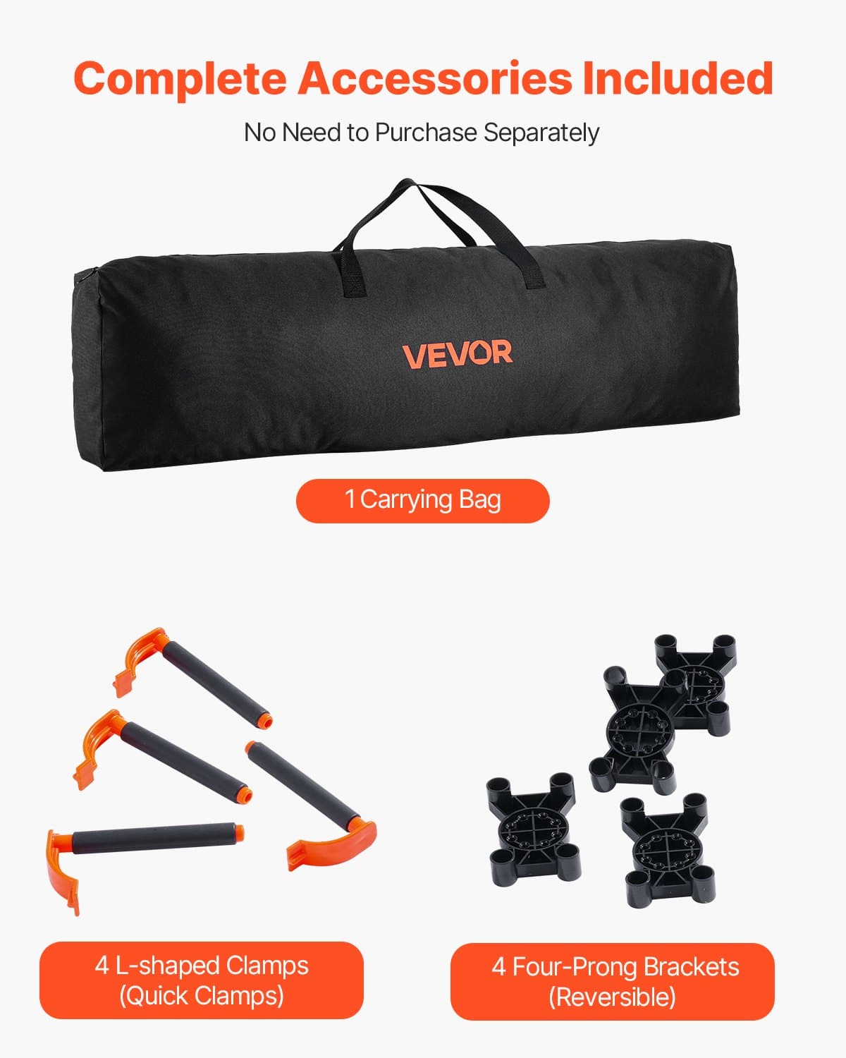 VEVOR Portable Folding Workstand 1865x1261 mm, 2041 kg Capacity, No Assembly, Foldable with Bag, for Workshop & Outdoor Use - Pilt 6