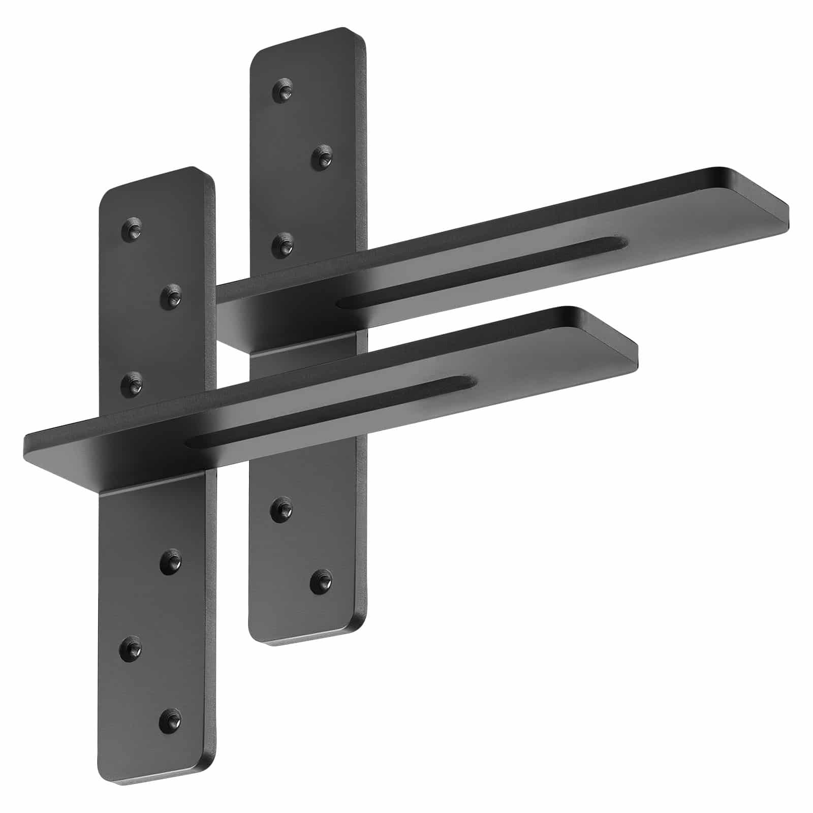 VEVOR 2 T-Shaped Floating Shelf Brackets, 90 kg Load, 304.8x73.5x304.8 mm, Heavy-Duty Steel, Hidden Mount with Screws — изображение 10