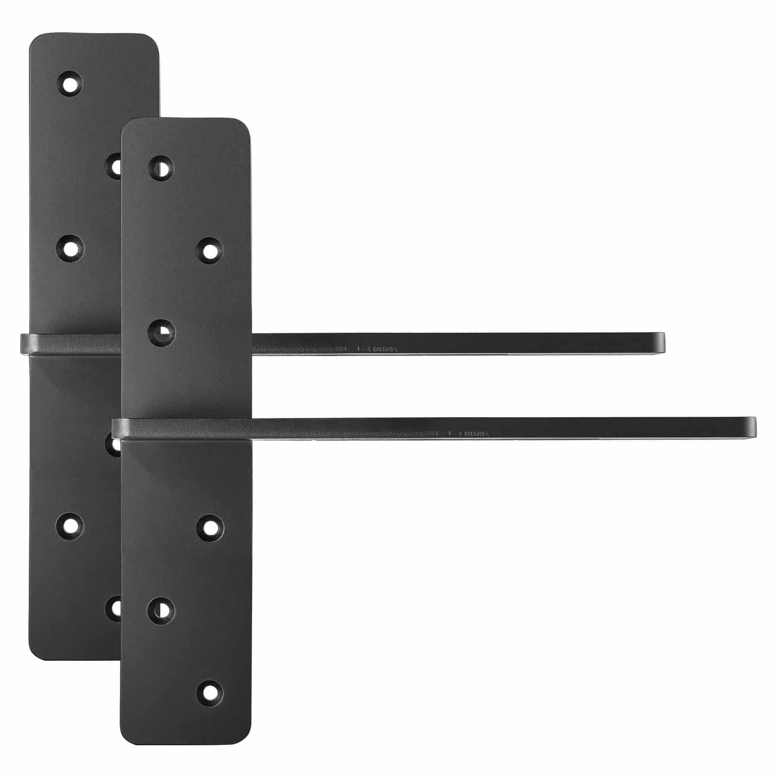 VEVOR 2 T-Shaped Floating Shelf Brackets, 90 kg Load, 304.8x73.5x304.8 mm, Heavy-Duty Steel, Hidden Mount with Screws — изображение 11