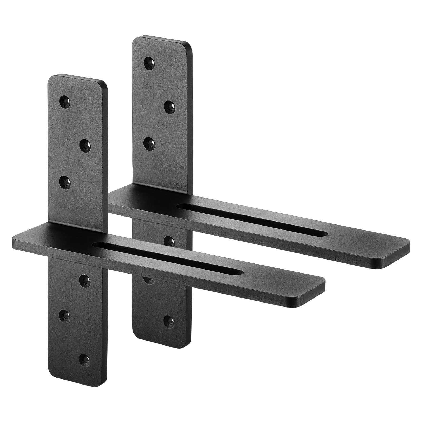 VEVOR 2 T-Shaped Floating Shelf Brackets, 90 kg Load, 304.8x73.5x304.8 mm, Heavy-Duty Steel, Hidden Mount with Screws — изображение 9