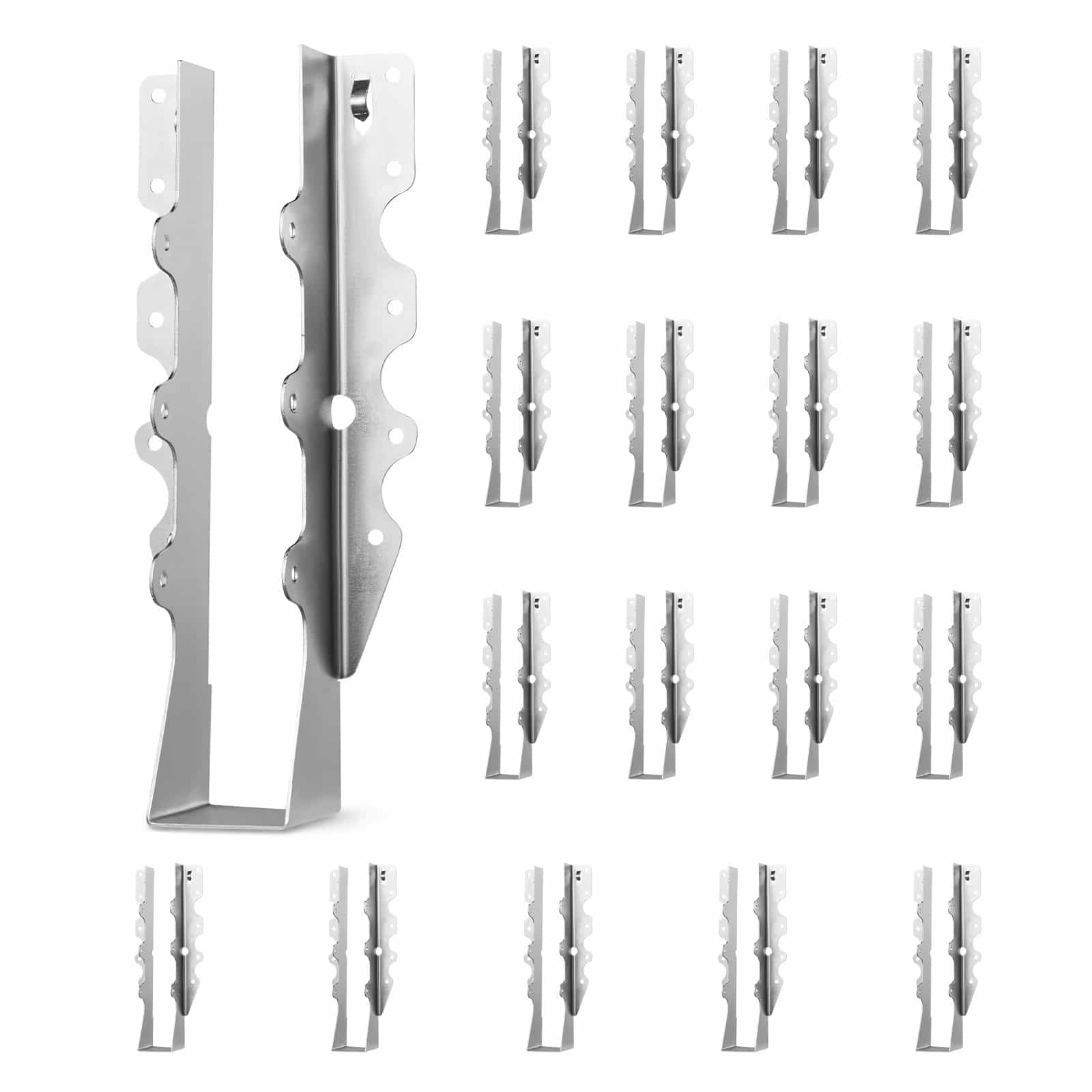 VEVOR 50 Steel Joist Hangers 40x38x199 mm with Rustproof Coating – Rafter Tie Brackets for Deck, Floor, Ceiling Support - Pilt 9