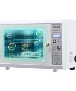 Шкаф для чистки инструментов для ногтей VEVOR 12L с таймером, 185 нм УФ, режимами сушки и чистки, закаленным стеклом для салона и домашнего использования