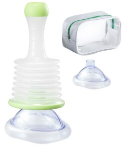 VEVOR Anti-Choking Device with Manual Suction, 2 Masks & Bag – Portable Airway Clearance First Aid Kit for Home, Travel, School