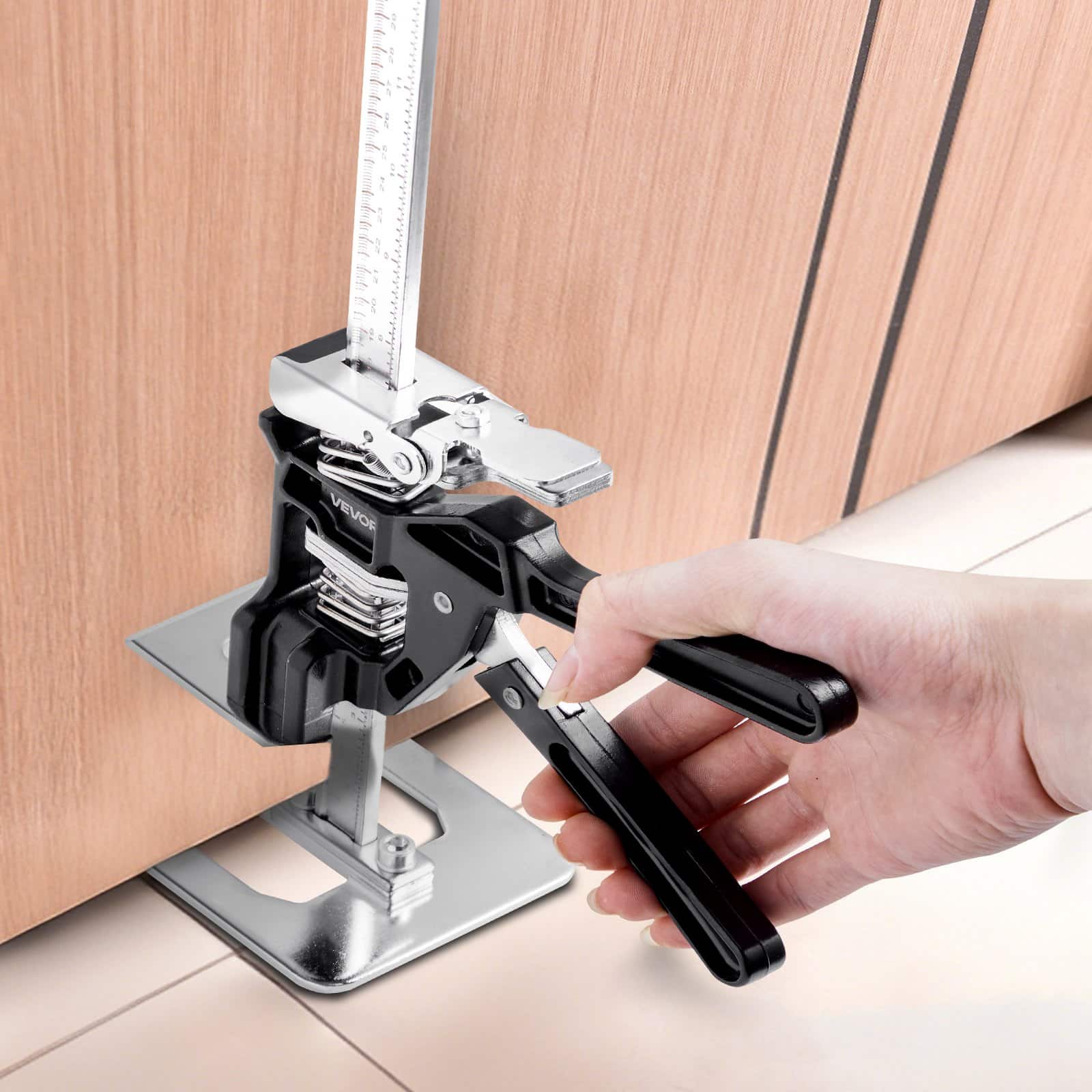 VEVOR 2 PCS Labor Saving Arm Jack, 200 kg Load, 235 mm Lift, Metal Hand Tool with Magnetic Level, for Doors, Furniture, Woodwork - Pilt 8