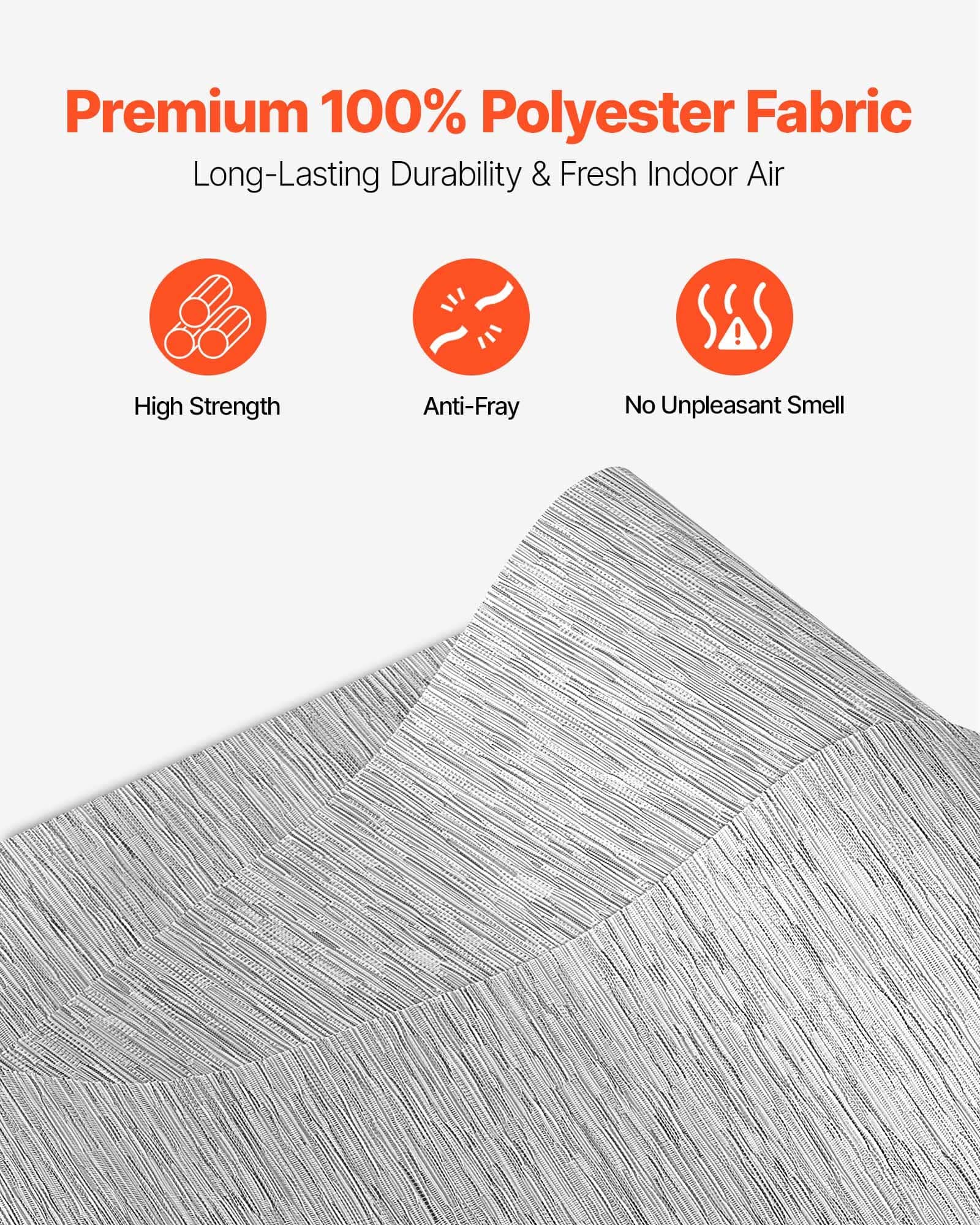 VEVOR Gray Panel Track Blinds, Adjustable 116–218 cm Wide, Trimmable Up to 243 cm High, for Sliding Doors & Room Dividers — изображение 3