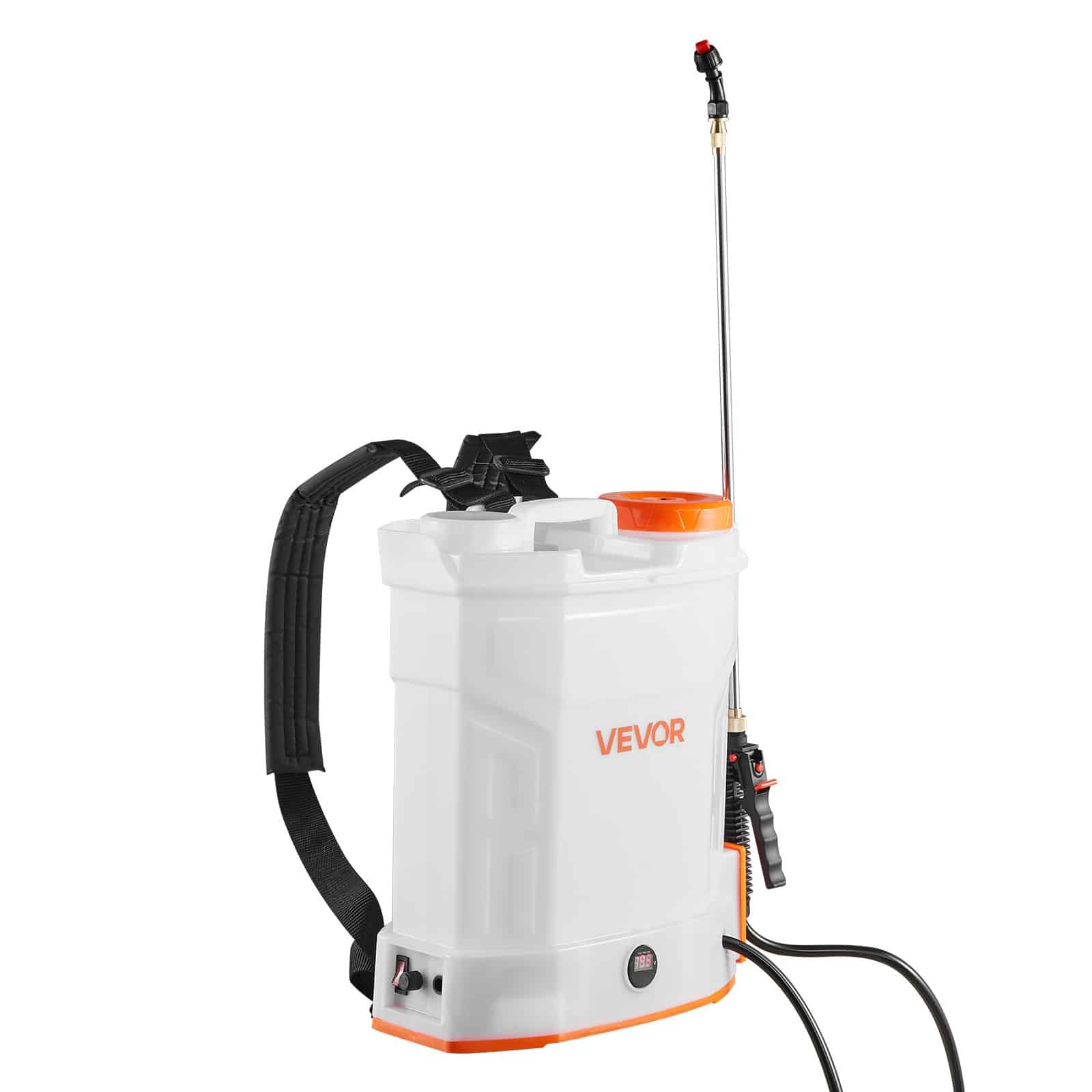 VEVOR 12L Electric Backpack Sprayer with Battery, 0–6.2 Bar Pressure, 5 Nozzles, 2 Wands, 2h Runtime, for Garden & Lawn - Pilt 10