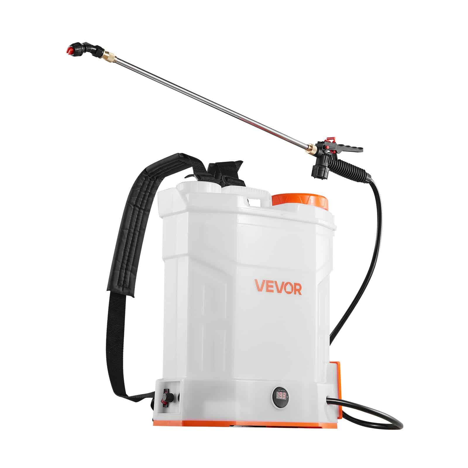 VEVOR 12L Electric Backpack Sprayer with Battery, 0–6.2 Bar Pressure, 5 Nozzles, 2 Wands, 2h Runtime, for Garden & Lawn - Pilt 12