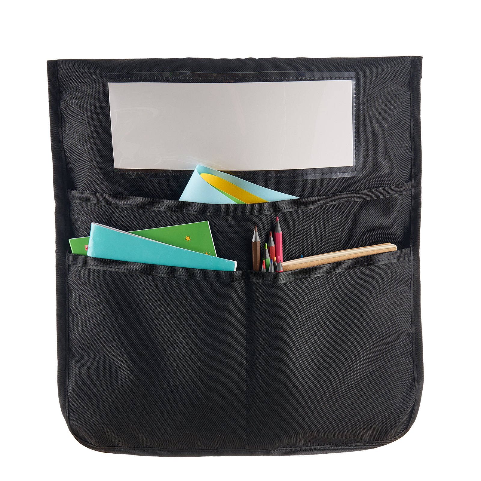 VEVOR 12-Pack Chair Pockets for Classroom, Black 43x48cm Organizer with Name Tag for Grades 6-12, Durable Oxford Fabric — изображение 10