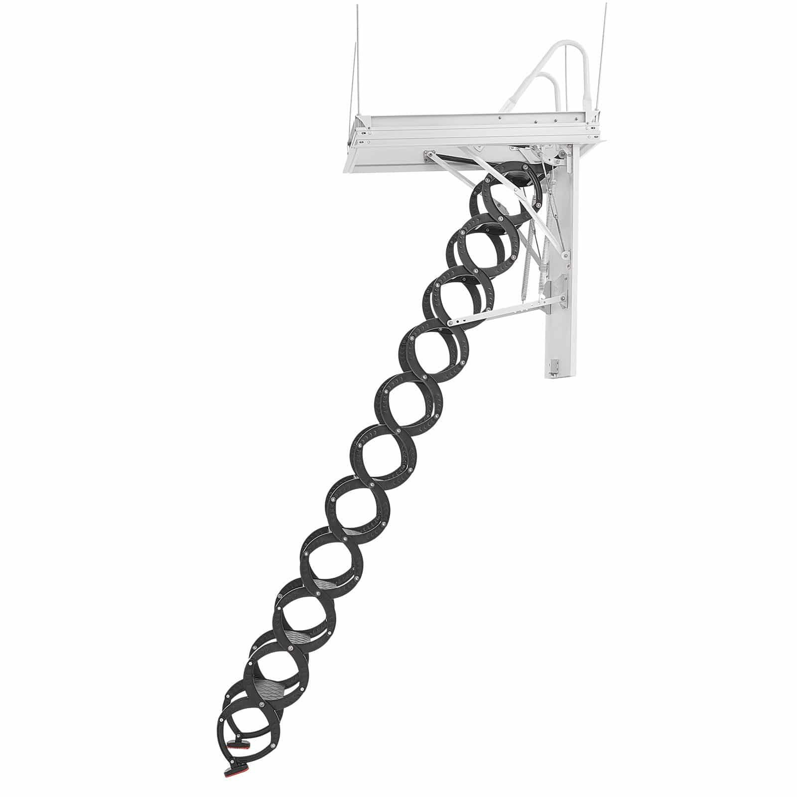 VEVOR Retractable Attic Ladder, Alloy Steel, 299.4kg Load, Fits 2.6–2.86m Ceiling, 100x70cm Opening, Hydraulic Support - Зображення 10