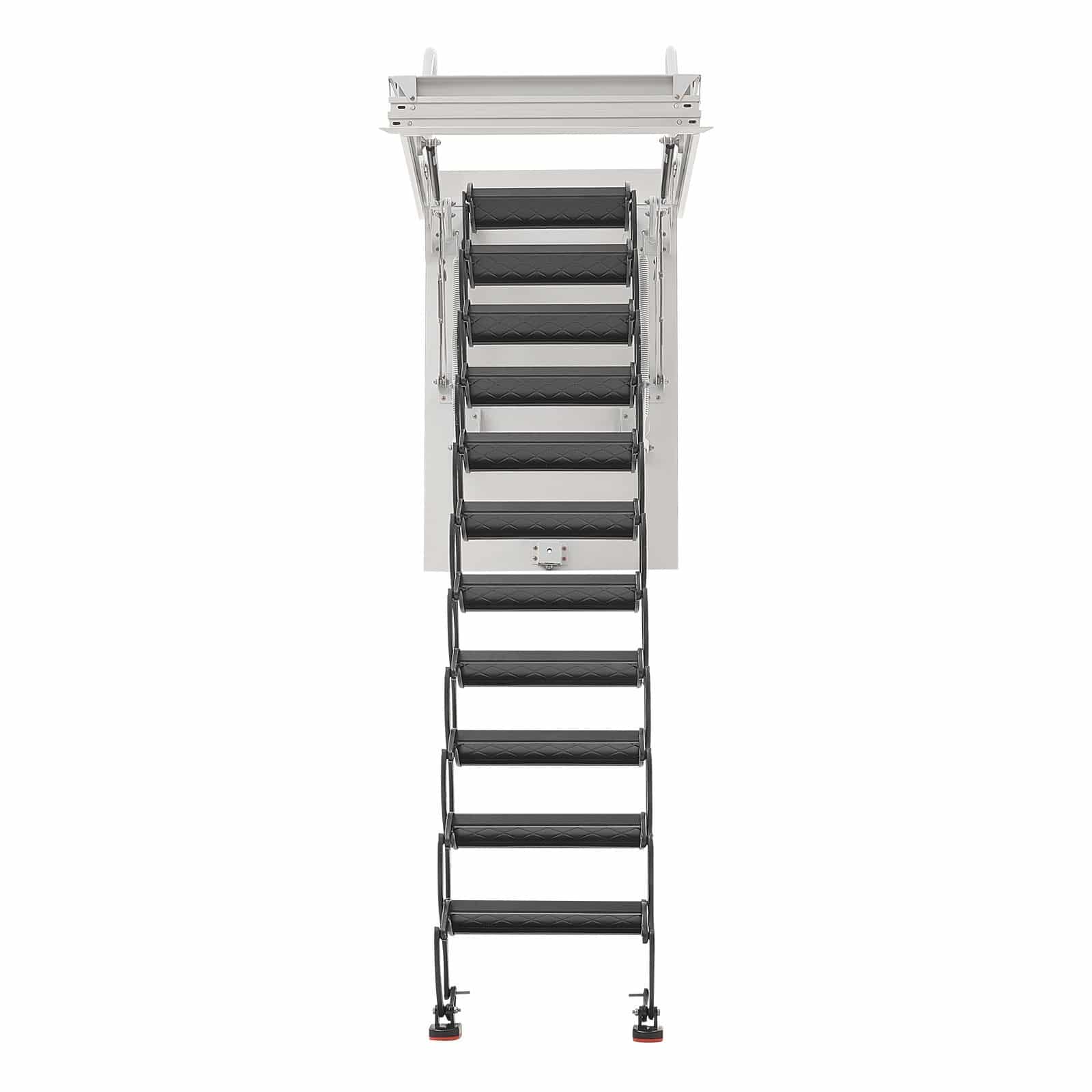 VEVOR Retractable Attic Ladder, Alloy Steel, 299.4kg Load, Fits 2.6–2.86m Ceiling, 100x70cm Opening, Hydraulic Support - Зображення 11