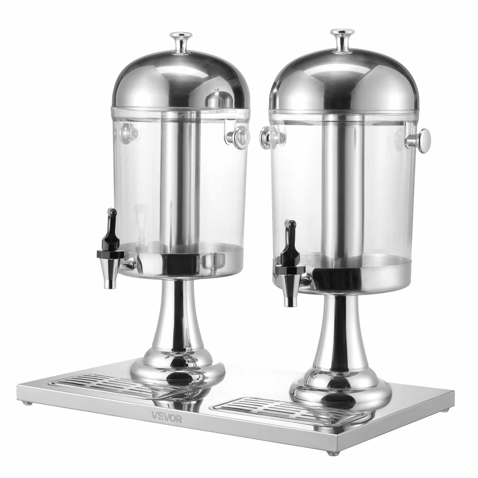 VEVOR 2 x 8L Beverage Dispenser with Spigot & Ice Chamber, Stainless Steel & Plastic Juice Dispenser for Parties & Events - Image 10