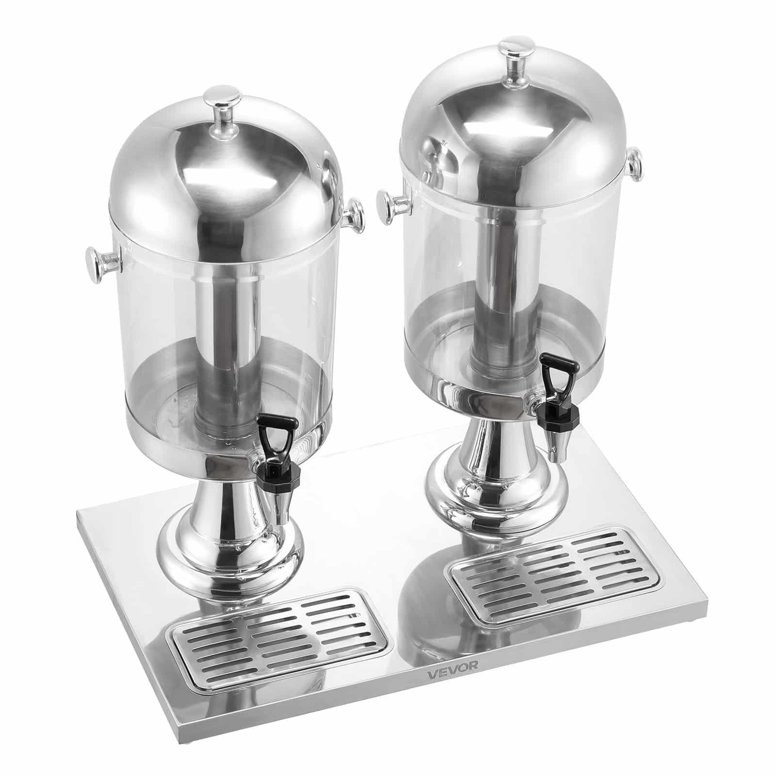 VEVOR 2 x 8L Beverage Dispenser with Spigot & Ice Chamber, Stainless Steel & Plastic Juice Dispenser for Parties & Events - Image 11