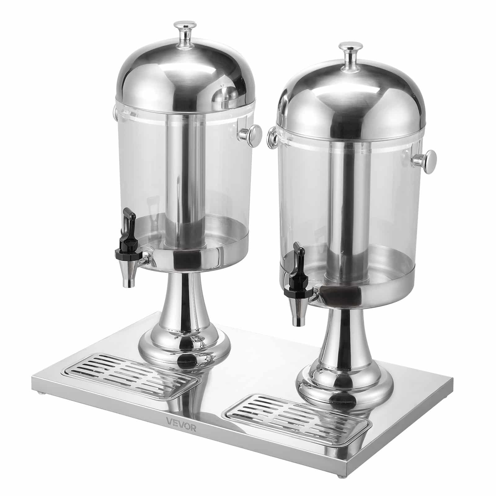 VEVOR 2 x 8L Beverage Dispenser with Spigot & Ice Chamber, Stainless Steel & Plastic Juice Dispenser for Parties & Events - Image 12