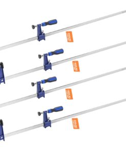 VEVOR 4-Pack 91.4 cm Bar Clamps for Woodworking, 272 kg Load, 63.5 mm Depth, Cast Iron & Steel F-Clamps, Easy to Use