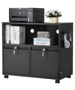 Черный двухъядерный металлический шкаф VEVOR с замком, регулируемыми стержнями и открытой полкой, размер буквы A4/Letter/Legal, для дома и офиса