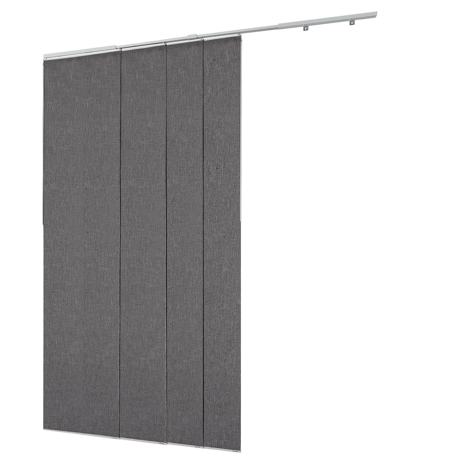 VEVOR Dark Gray Blackout Panel Track Blinds, 116–218cm Adjustable Width, 243cm Height, for Sliding Doors & Room Dividers - Image 10