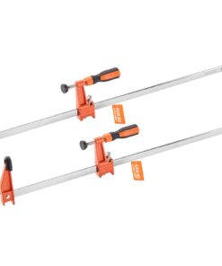 VEVOR 2-Pack 61 cm Bar Clamps for Woodworking, F-Clamp with 272 kg Load, 63.5 mm Depth, Cast Iron & Carbon Steel