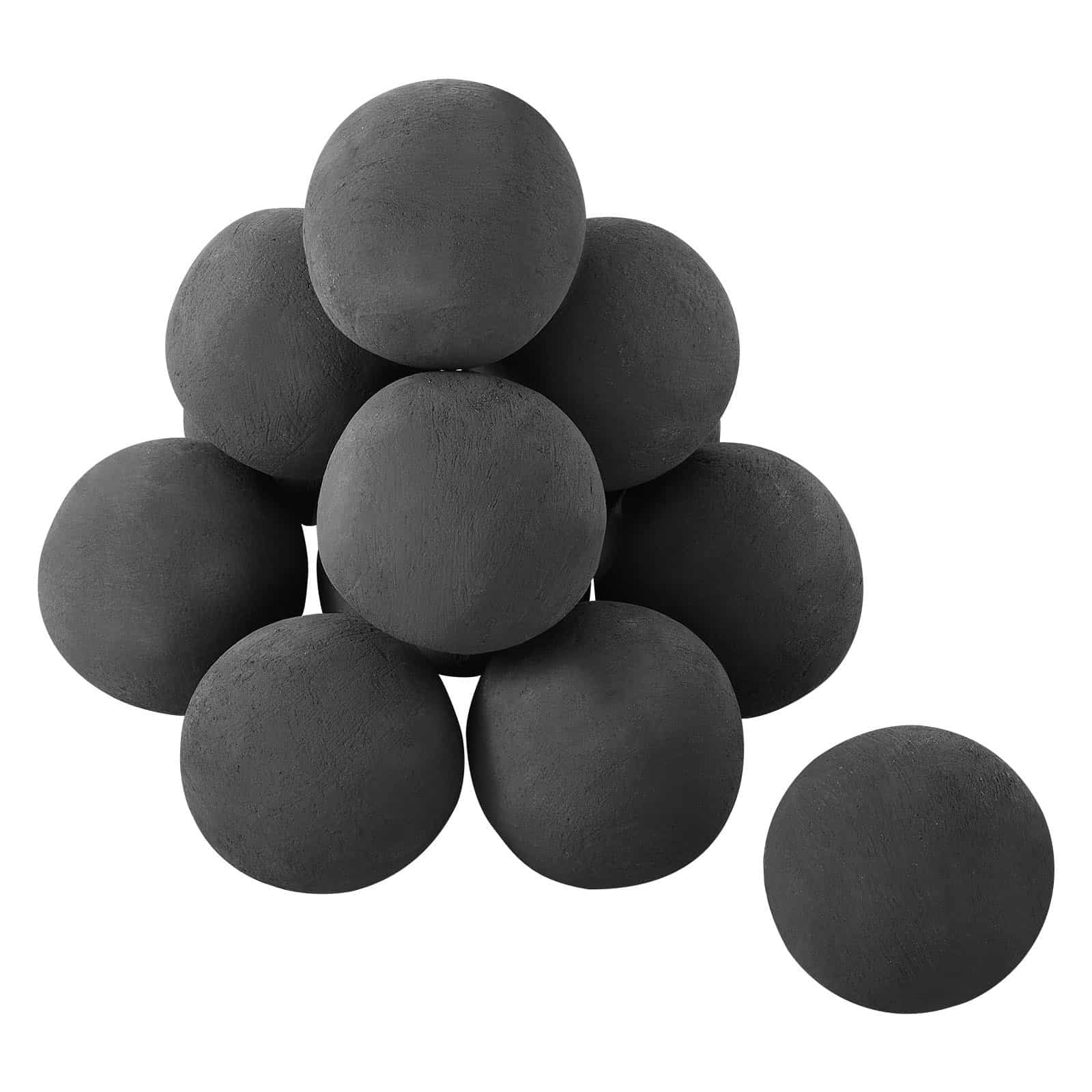 VEVOR 100mm Ceramic Fire Balls Set of 12 – Heat Resistant Decorative Fire Pit Stones for Gas/Propane Fireplace & Outdoor Use